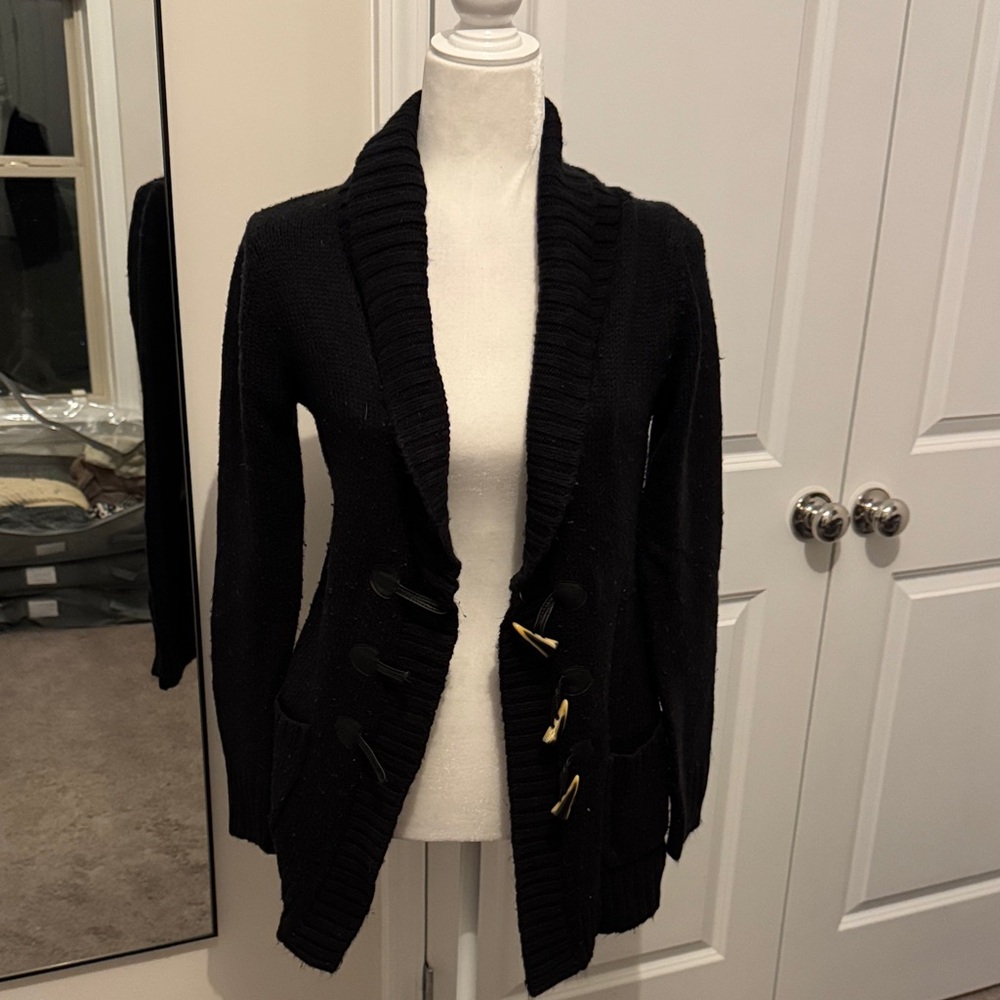 Merona Black Women's Cardigan with Toggle Closures